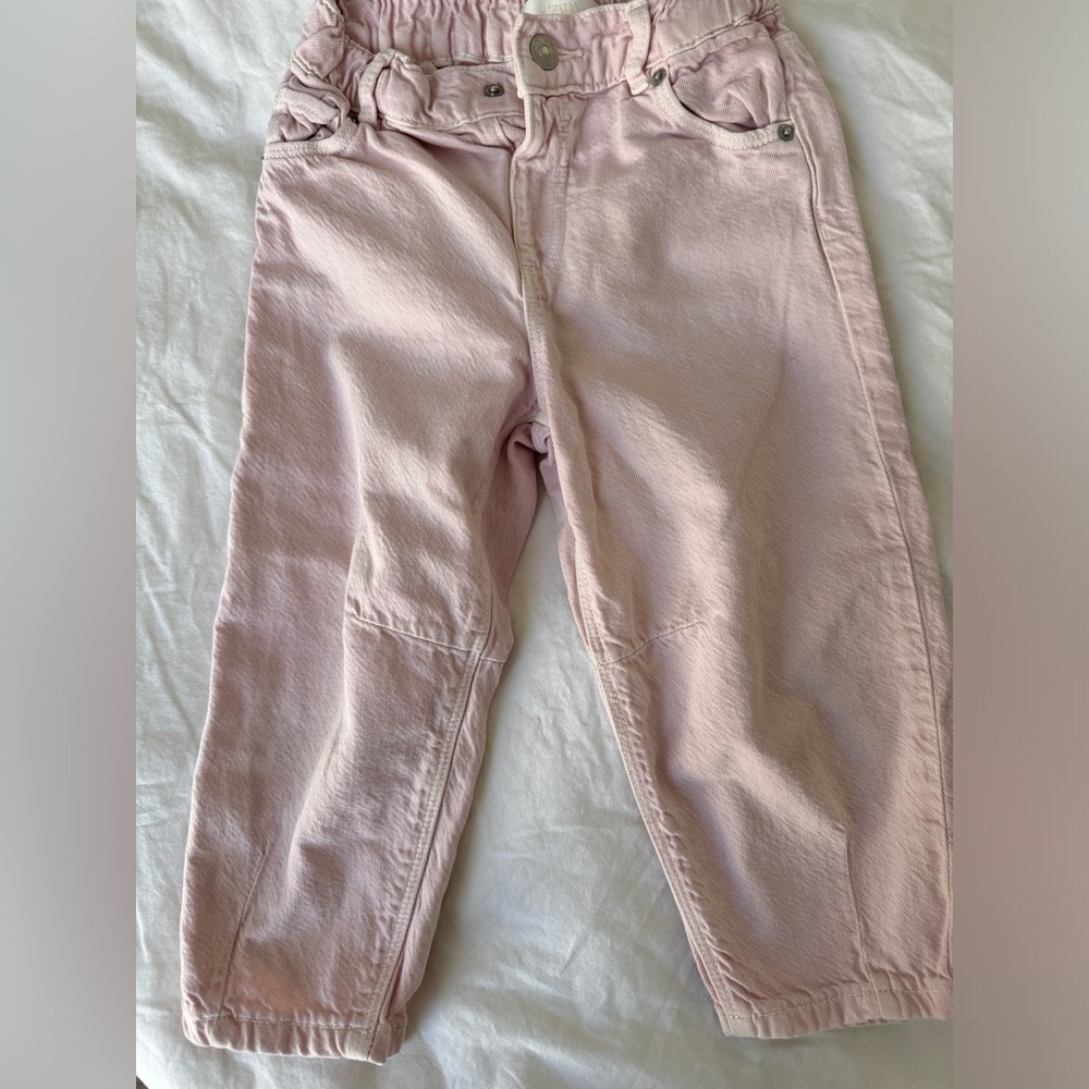 Zara Light Pink Ankle Jeans